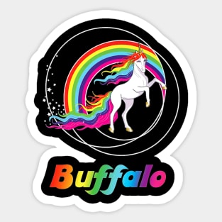 Buffalo Unicorn LGBTQ Sticker